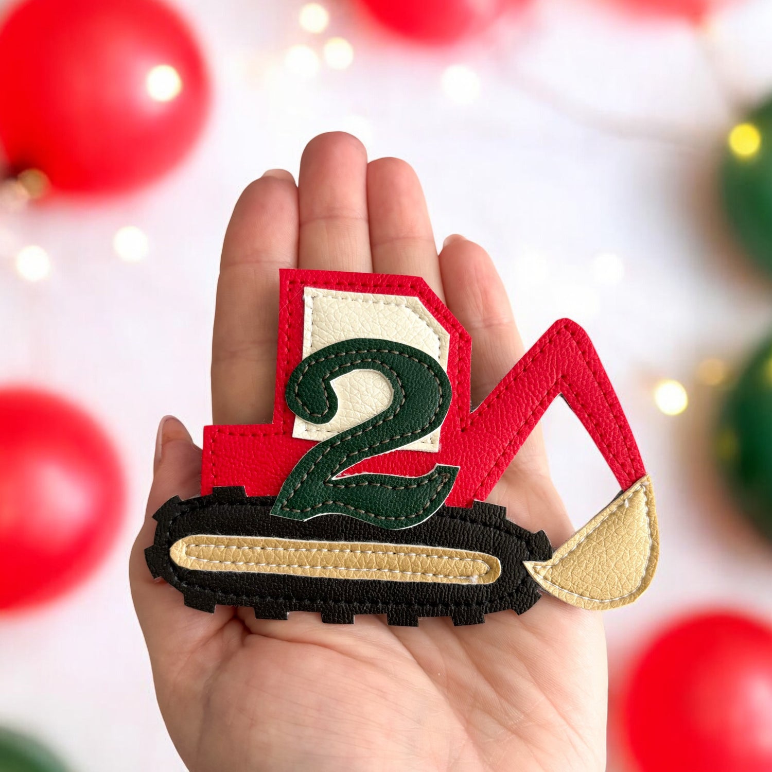 Faux Leather Birthday Badges